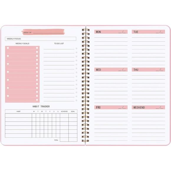Undated Weekly Planner- Weekly Goals Notebook, A5 To Do List Planner - Picture 5 of 7